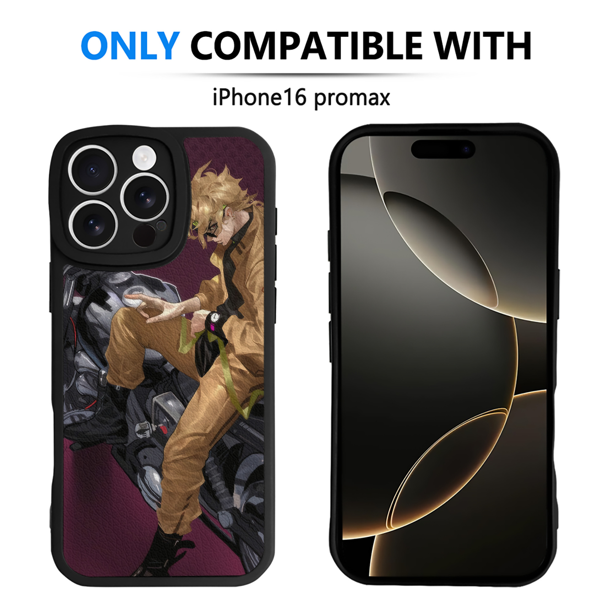 （画像用） ジョジョの奇妙な冒険 JoJo's Bizarre Adventure 【iPhone 16シリーズ対応】シリコンスマホケース（レザー調） 材質：シリコン